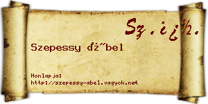 Szepessy Ábel névjegykártya
