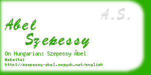 abel szepessy business card